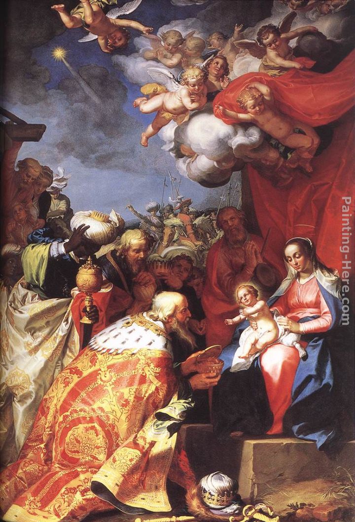 Adoration of the Magi painting - Abraham Bloemaert Adoration of the Magi art painting